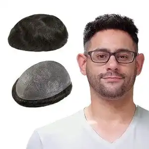 Toupet lordhair echthaar maennerperuecke maenner 003 mm duenn