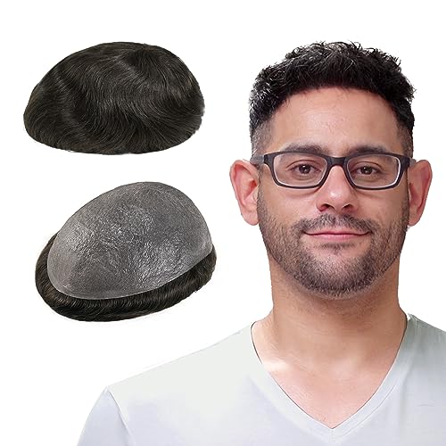 Toupet Lordhair Echthaar Männer,Perücke Männer, 0,03 mm Dünn