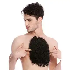 Toupet wig me up bb 013 black brusthaar brusthaar 70er herren