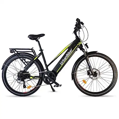 Trekking E-Bike UrbanBiker Viena Gelb 26 Zoll mit 250W Motor