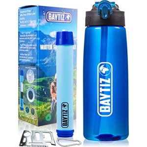 Trinkflasche mit Filter Baytiz – Trinkflasche + Strohhalm Filter