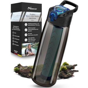 Trinkflasche mit Filter BERGKVIST ® Outdoor Wasserfilter Flasche