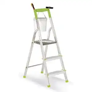 Trittleiter 3 stufen casabriko 11033 haushaltsleiter aus aluminium