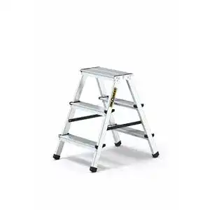 Trittleiter 3 stufen drabest aluminium trittleiter leiter beidseitig