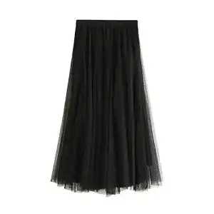 Tuellrock daysskk schwarz damen damen lang maxirock damen sommer