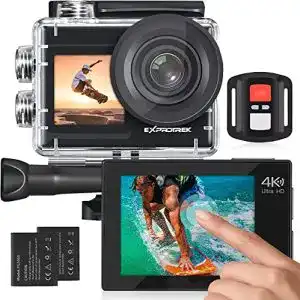 Unterwasserkamera exprotrek action cam 4k wasserdicht 40m ultra hd