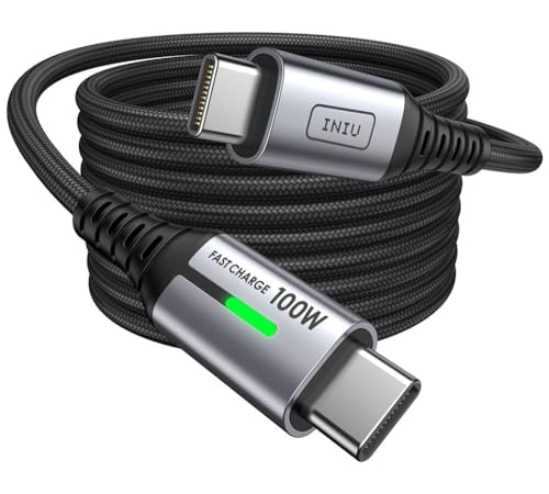 USB-C-Kabel INIU USB C Kabel, 100W [2m] PD3.0 Schnellladekabel