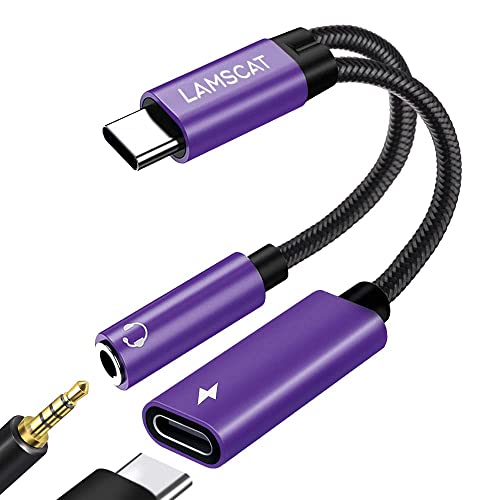 USB-C-Klinke-Adapter LAMSCAT USB C Kopfhörer Adapter und Laden