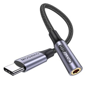 USB-C-Klinke-Adapter MOSWAG USB Typ C auf 3.5mm Kopfhörer Jack - usb c klinke adapter moswag usb typ c auf 3 5mm kopfhoerer jack