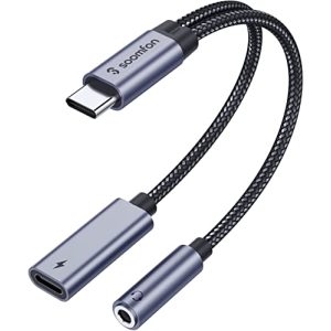 USB-C-Klinke-Adapter SOOMFON 2-in-1 USB C auf Klinke Kopfhörer - usb c klinke adapter soomfon 2 in 1 usb c auf klinke kopfhoerer