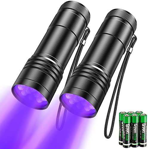 UV-Taschenlampe kizplays UV Taschenlampe 2 Stück Mini UV