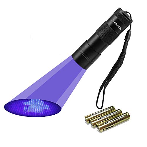 UV-Taschenlampe Vansky UV Taschenlampe Schwarzlicht 12 LEDs