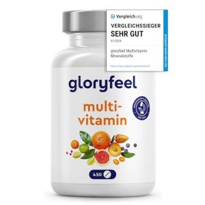 Vitamin-Kapseln gloryfeel Multivitamin Hochdosiert, 450 Tabletten