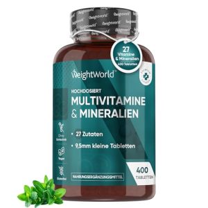 Vitamin-Kapseln WeightWorld Multivitamin Tabletten, 400 Vegane