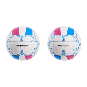 Volleyball Amazon Basics Freizeit - Größe 5, weiss , blau , pink - volleyball amazon basics freizeit groesse 5 weiss blau pink