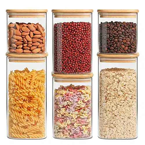 Vorratsgläser ComSaf 650ml/1100ml/1500ml mit Deckel im 6er Set