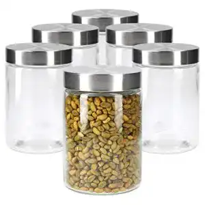 Vorratsglaeser mambocat set bera 6 tlg mit edelstahldeckel
