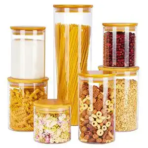 Vorratsglaeser vtopmart 7er set mit deckel vorratsdosen glas