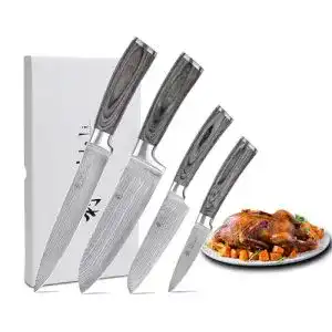 Wakoli damastmesser set wakoli edis 4er profi damastmesser set
