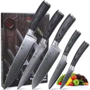 Wakoli damastmesser set wakoli edis 5er profi damastmesser set