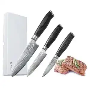 Wakoli damastmesser set wakoli mikata 3er damastmesser set