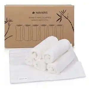 Waschlappen navaris set 6 teilig baby aus bambus 25x25cm