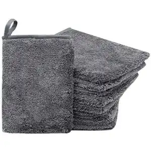 Waschlappen zollner24 9er set mikrofaser 16x21 cm anthrazit