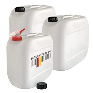 Wasserkanister (Camping) plasteo ® 3er Set: 30 Liter Getränke