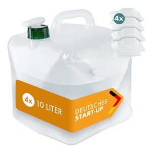 Wasserkanister mit Hahn NATURBUMMLER ® 4er-Set 10l - wasserkanister mit hahn naturbummler 4er set 10l