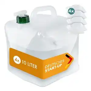 Wasserkanister mit hahn naturbummler 4er set 10l