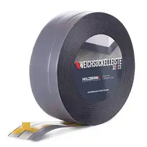 Weichsockelleiste holzbrink selbstklebend dunkelgrau knickleiste