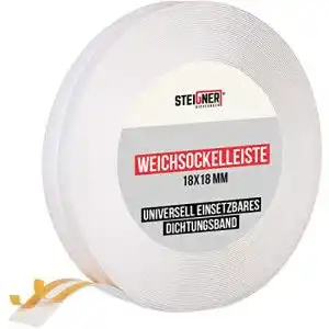 Weichsockelleiste steigner selbstklebend weiss knickleiste