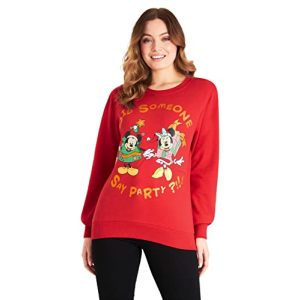Weihnachtspullover Damen Disney, Mickey Mouse Minnie Mouse