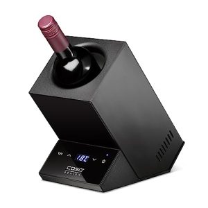 Weinkühler Caso WineCase One Black, Design für eine Flasche