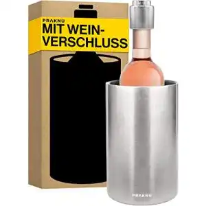 Weinkuehler praknu mit weinverschluss doppelwandiger edelstahl
