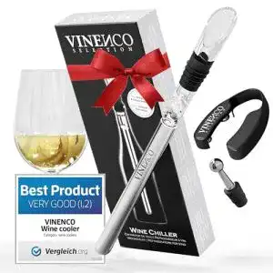 Weinkuehler vinenco set flaschenkuehler dekanter 3 in 1