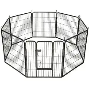 Welpenauslauf tectake 80 cm hoch 8 gitter welpenlaufstall