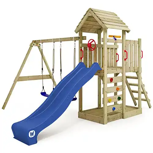 Wickey Spielturm MultiFlyer mit Schaukel und Rutsche für den Garten