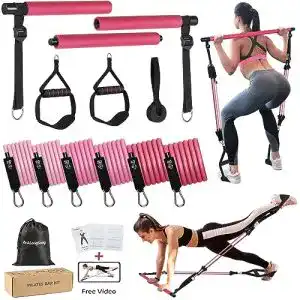 Widerstandsbaender mit stange alongsong fitnessbaender pilates