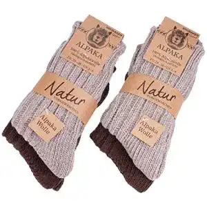 Wintersocke brubaker 4 paar alpaka socken brauntoene
