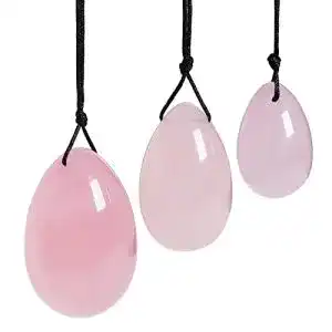 Yoni ei nupuyai rosenauarz yoni eier set von 3 mit schnur