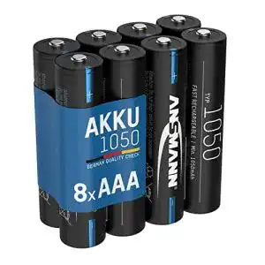 Aaa akku ansmann akku micro aaa 8 stueck min 1050mah 12v ni mh