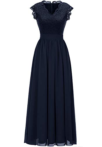 Abendkleid Dressystar Damen Elegant Ballkleider V-Ausschnitt