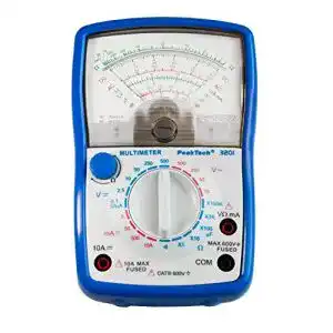 Analog multimeter peaktech analog multimeter cat iii 600v