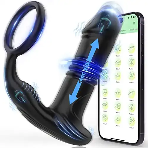 Analvibrator mit App Steuerung und Stoßfunktion für Prostata