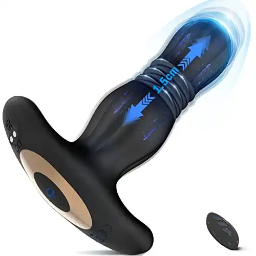 Analvibrator mit Stoßfunktion und Fernbedienung für Paare