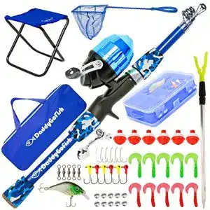 Angelset daddygofish kinder teleskoprute rolle combo