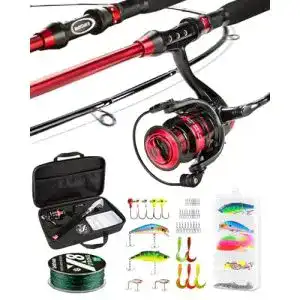 Angelset ghosthorn angelrute und rolle combo teleskop