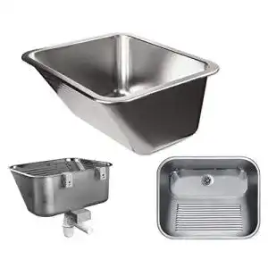 Ausgussbecken vbchome 55 x 45 x 22 cm waschtrog edelstahl