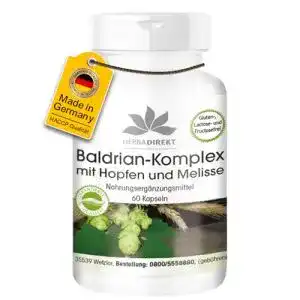 Baldrian dragees herbadirekt baldrian extrakt plus mit hopfen